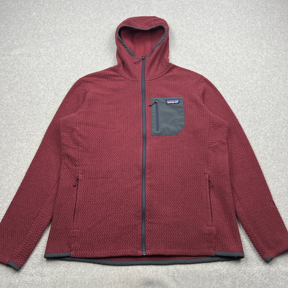 Patagonia R1 Air Full-Zip Hoody Mens Large Sequoia Red Technical Fleece 40255